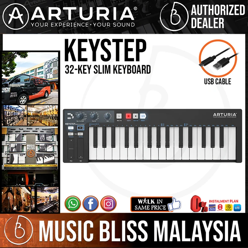 Arturia Keystep 32-key Slim Keyboard - Black