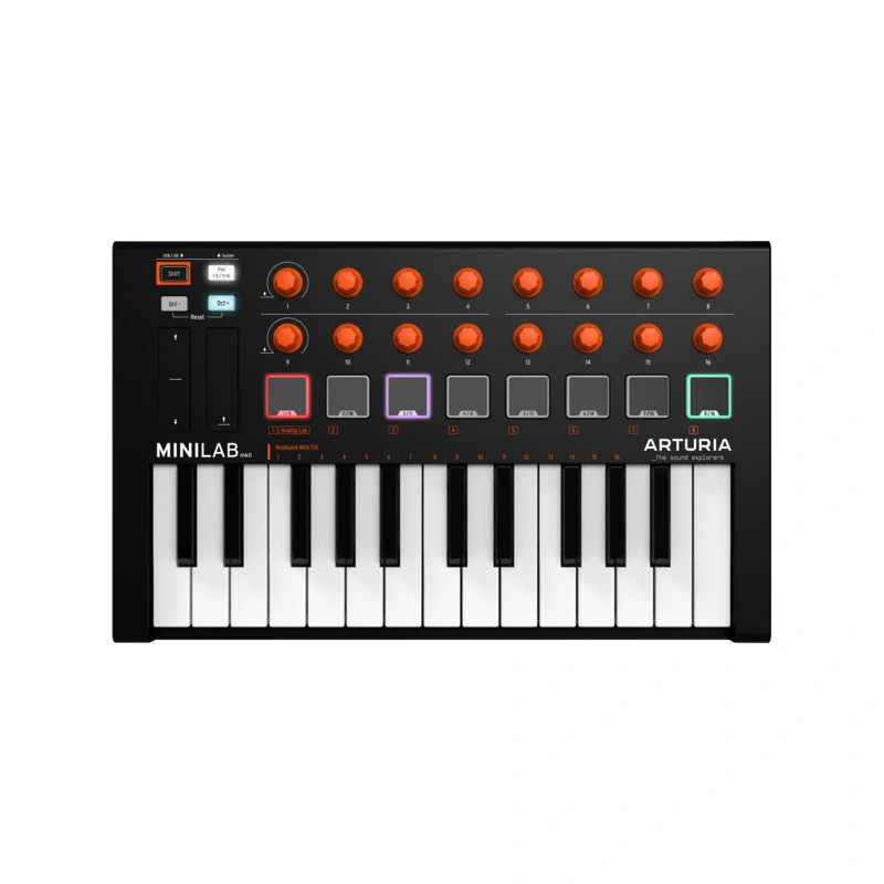 Arturia MiniLab MKII 25 Slim-key Controller - Orange Limited Edition