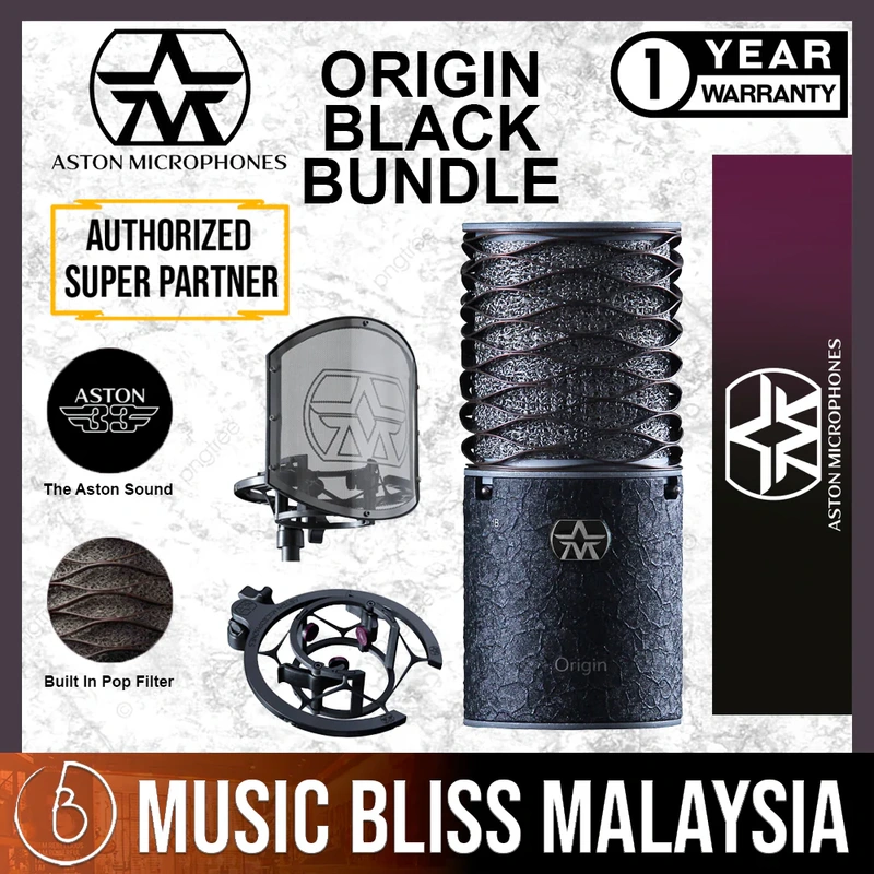 Aston Microphone Origin Black Bundle Large-diaphragm Condenser Microphone