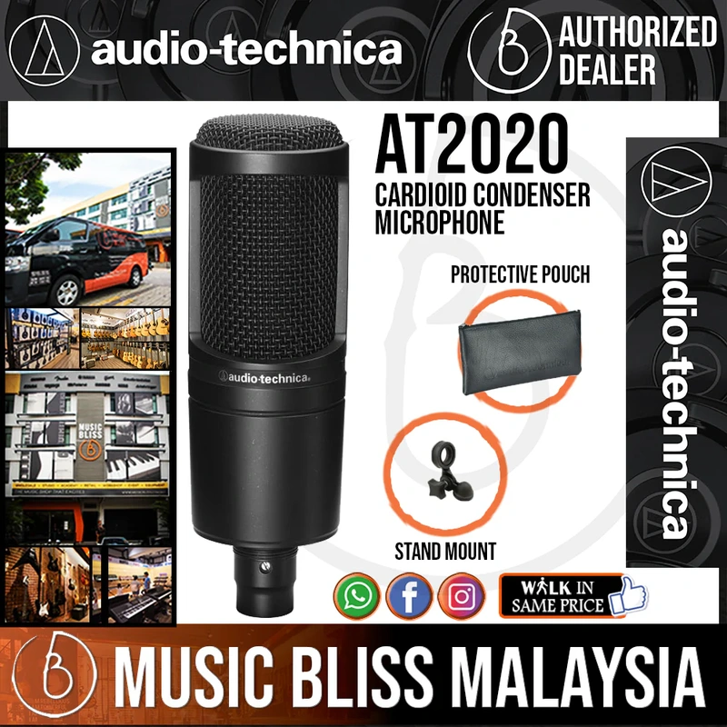 Audio Technica AT2020 Cardioid Condenser Microphone
