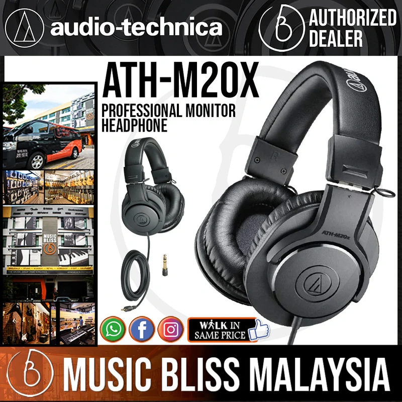 Audio Technica ATH-M20x Professional Monitor Headphone