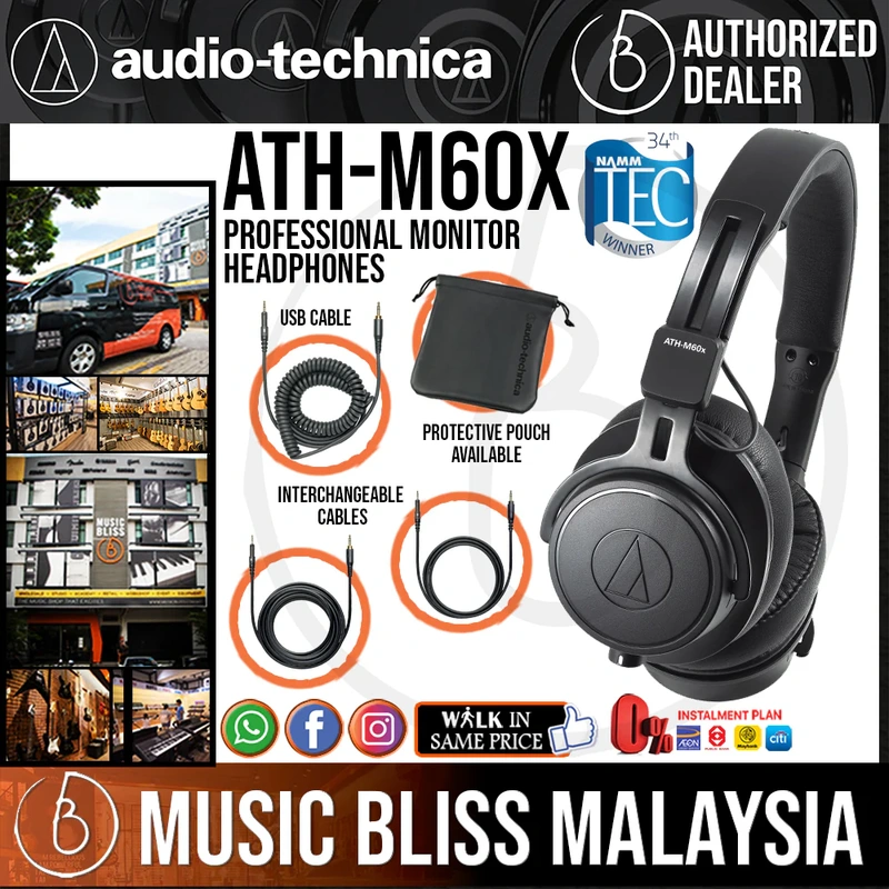 Audio Technica ATH-M60x Professional Monitor Headphones