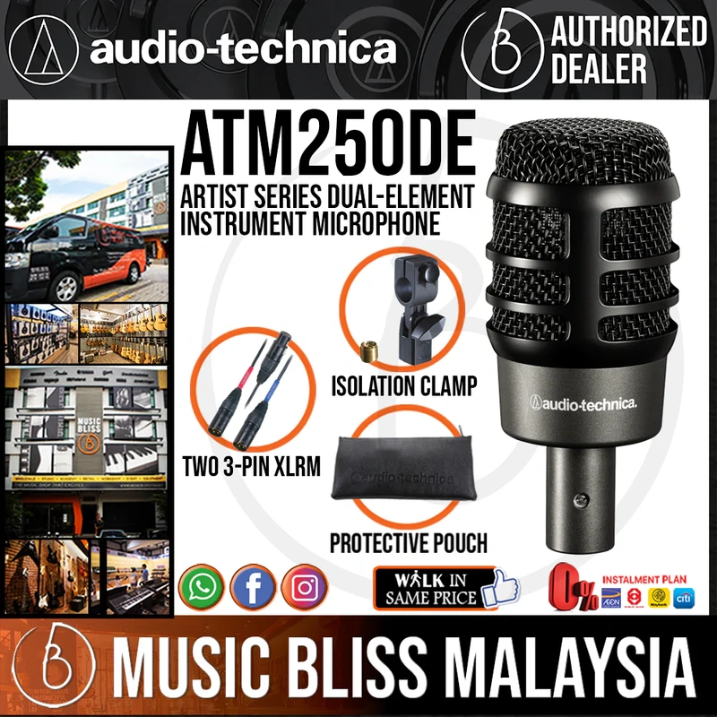 Audio Technica ATM250DE Dual-Element Instrument Microphone