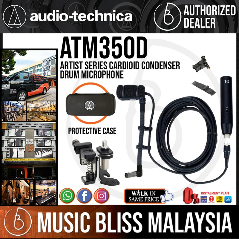 Audio Technica ATM350D Cardioid Condenser Drum Microphone