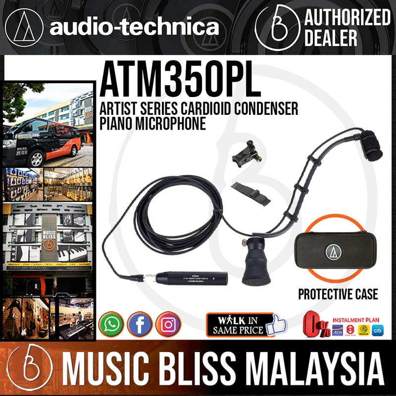 Audio Technica ATM350PL Cardioid Condenser Piano Microphone
