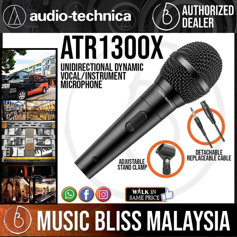 Audio Technica ATR1300x Unidirectional Dynamic Vocal/Instrument Microphone