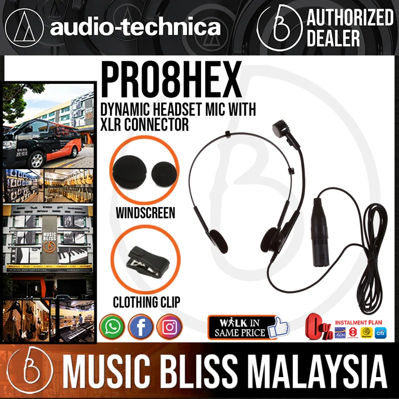 Audio Technica PRO 8HEx Dynamic Headset Mic with XLR Connector