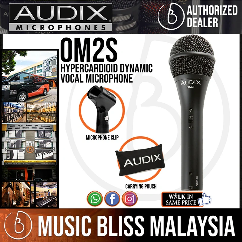 Audix OM2s Hypercardioid Dynamic Vocal Microphone