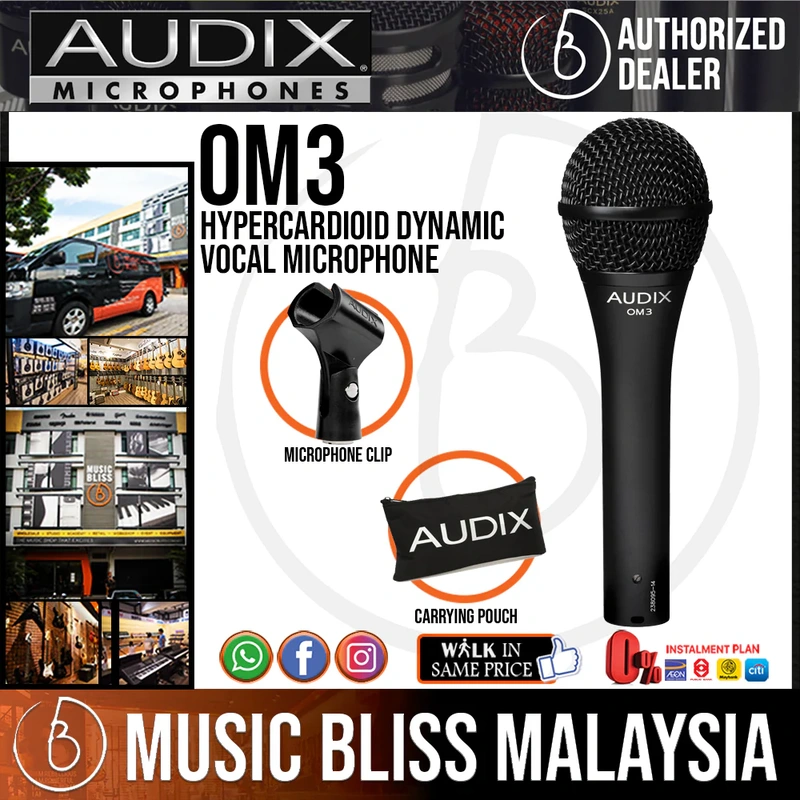 Audix OM3 Hypercardioid Dynamic Vocal Microphone
