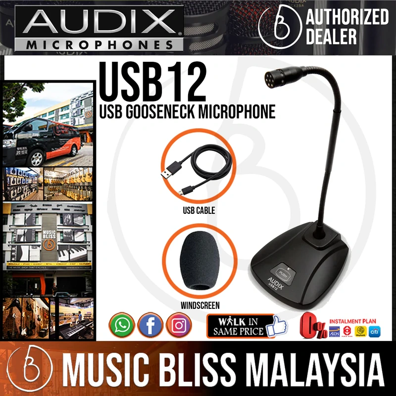 Audix USB12 USB Gooseneck Microphone