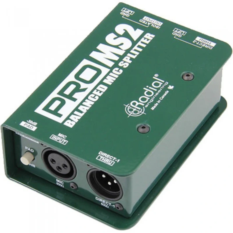 B-Stock Radial Engineering ProMS2 Passive Microphone Splitter For Splitting One Mic to 2 or 3 Destination