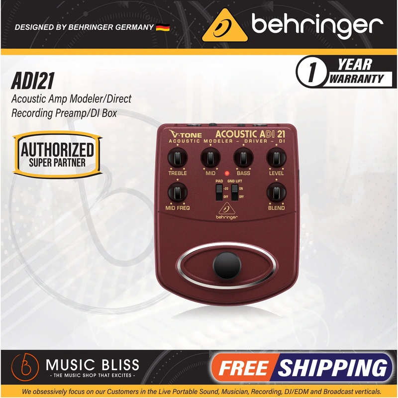 Behringer ADI21 V-Tone Acoustic Driver DI Pedal