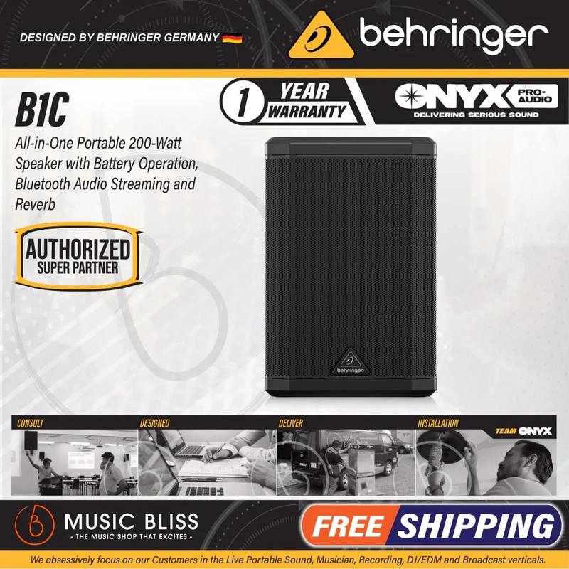 Behringer B1C 200W All-in-One Portable PA System