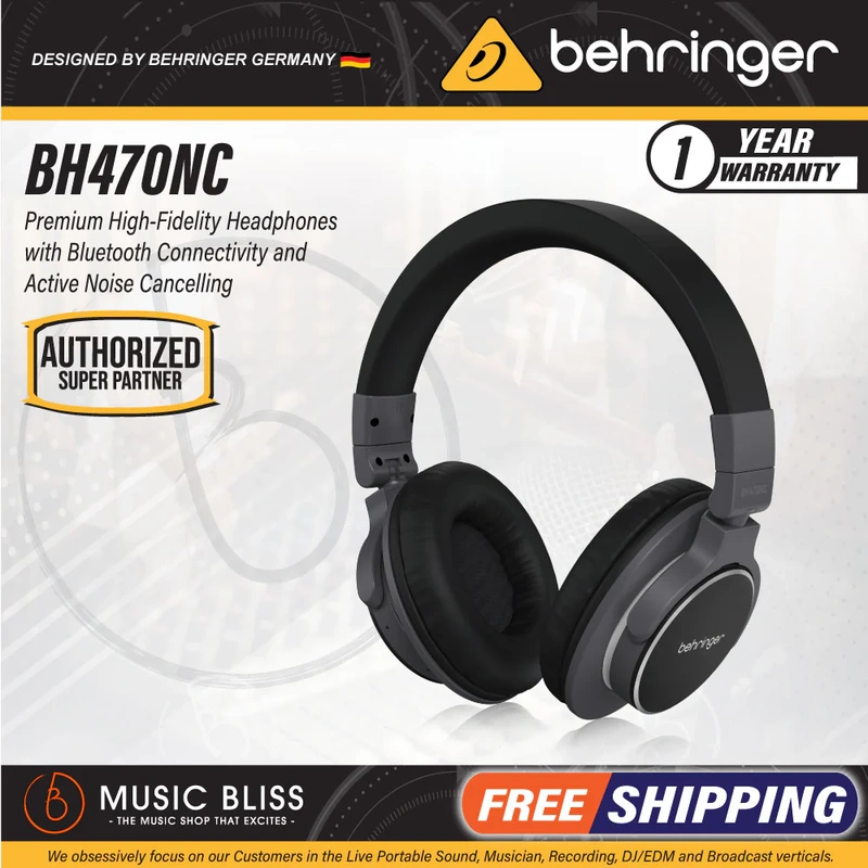 Behringer BH470NC Active Noise Canceling Bluetooth Headphones
