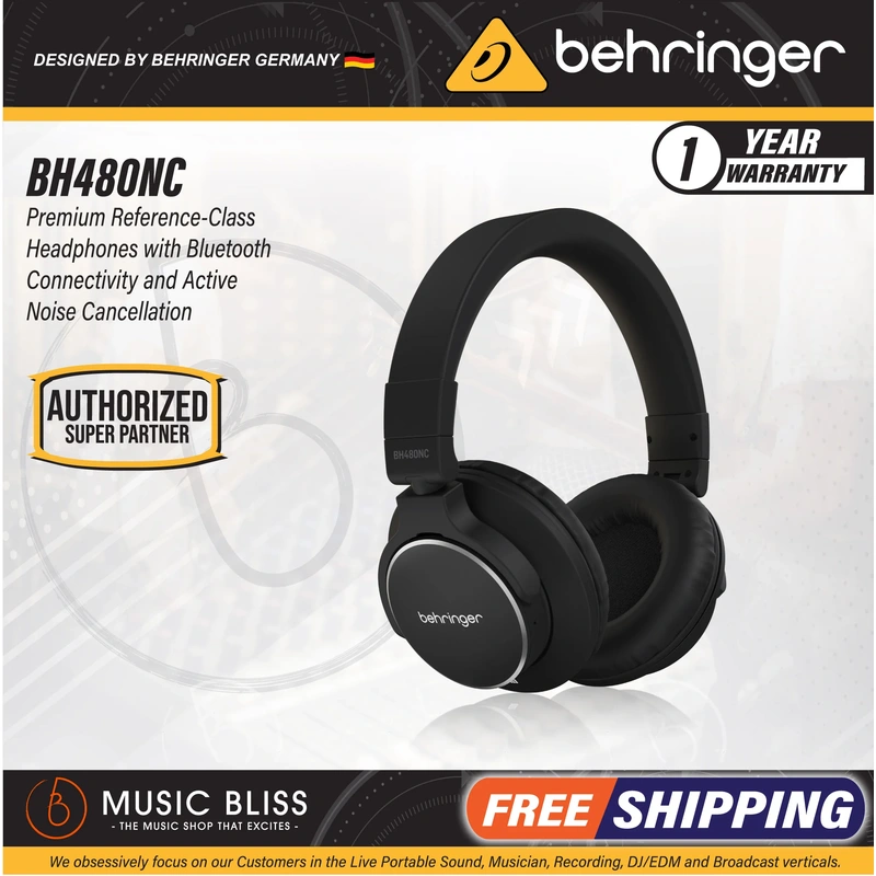 Behringer BH480NC Premium Reference-Class Headphones with Bluetooth