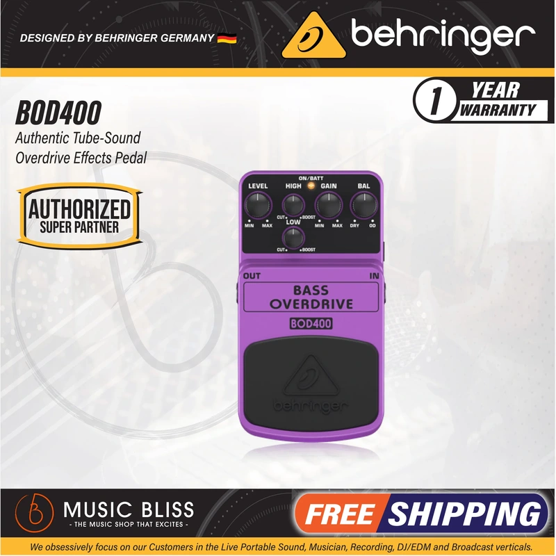 Behringer BOD400 Bass Overdrive Effects Pedal