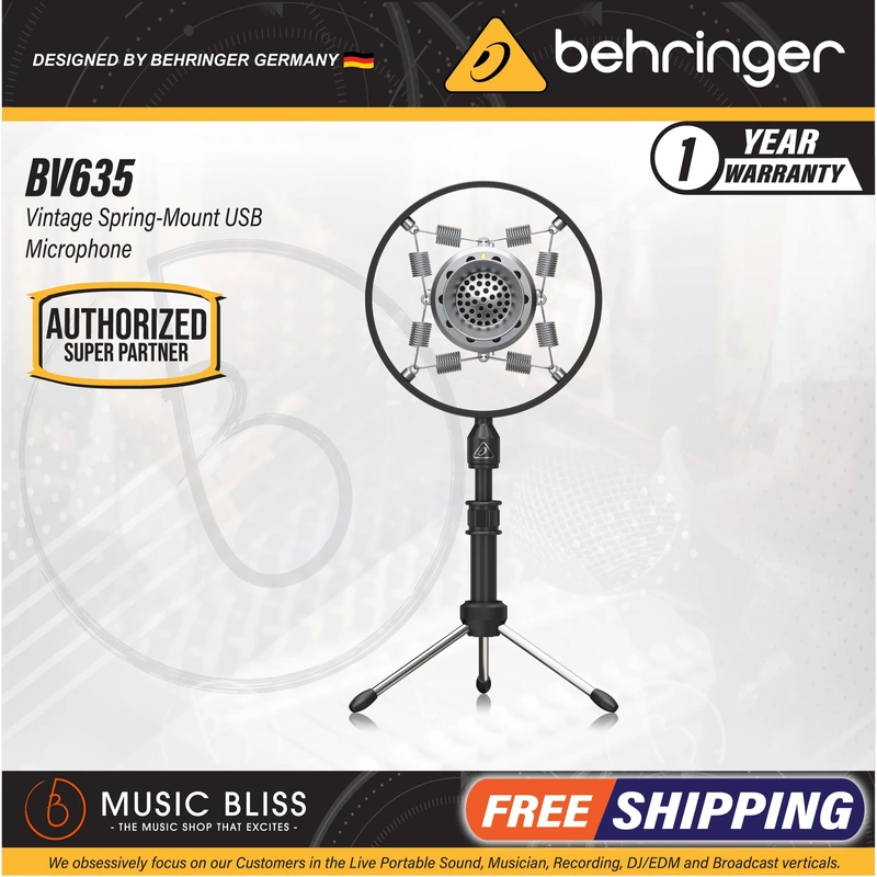 Behringer BV635 Vintage Spring Mount USB Microphone