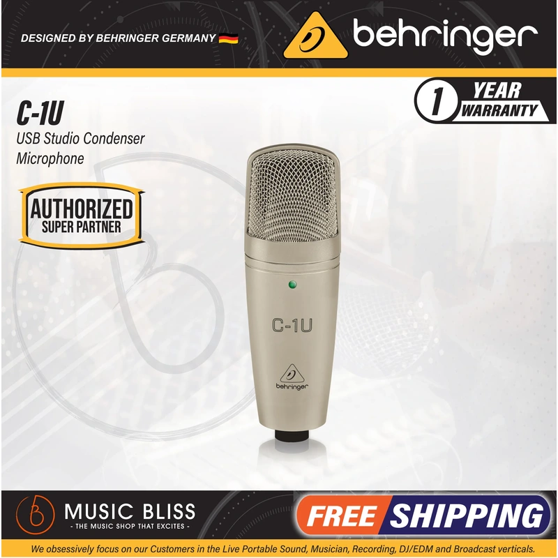 Behringer C-1U Studio Condenser USB Microphone