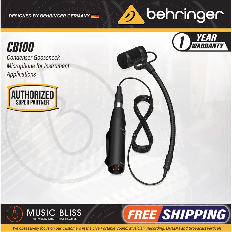 Behringer CB-100 Gooseneck Condenser Instrument Microphone