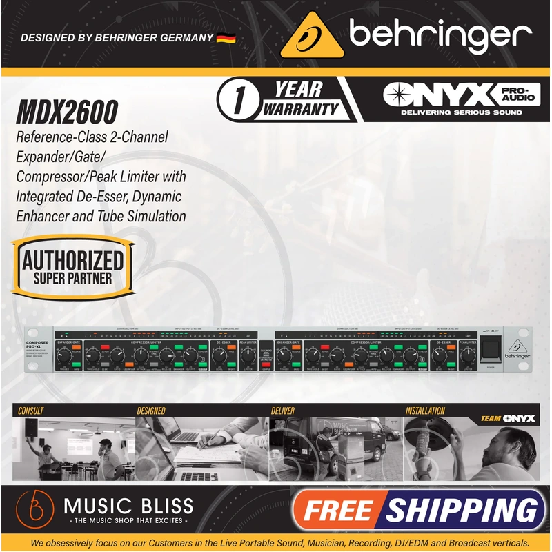 Behringer Composer Pro-XL MDX2600 V2 2-channel Compressor/Limiter/Gate