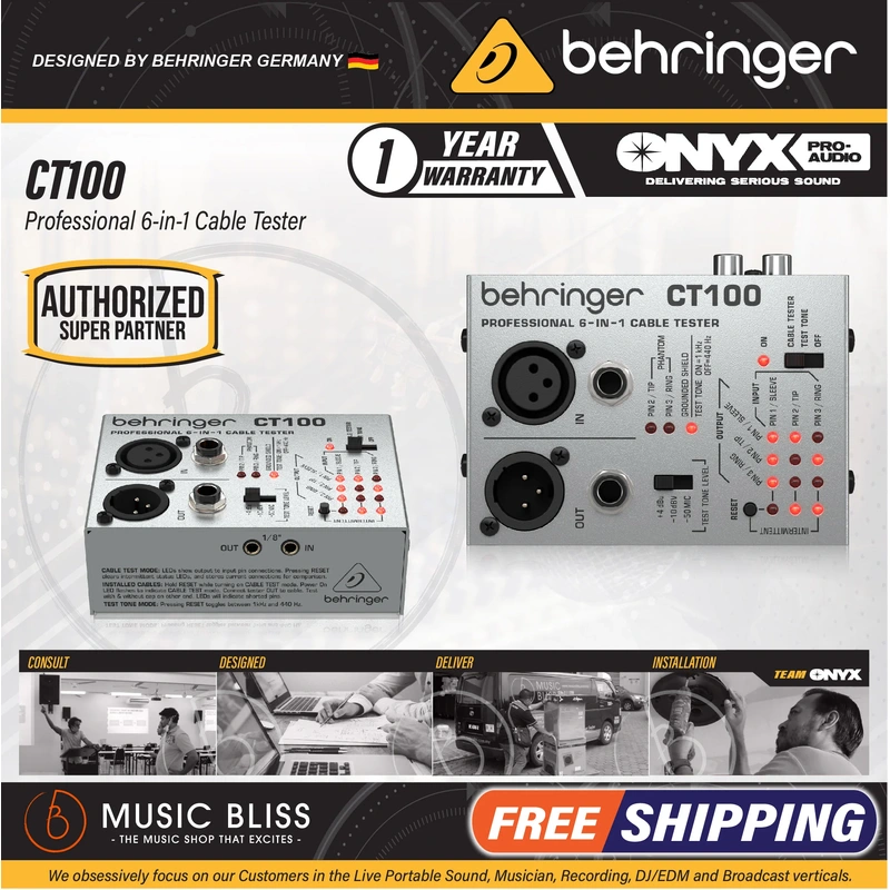 Behringer CT100 6-in-1 Cable Tester