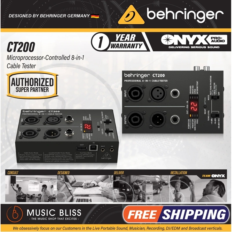 Behringer CT200 8-in-1 Cable Tester
