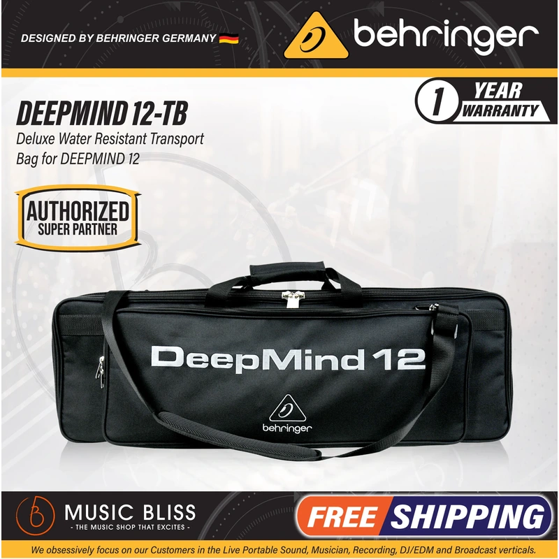 Behringer DeepMind 12-TB Deluxe Water Resistant Transport Bag for DeepMind 12