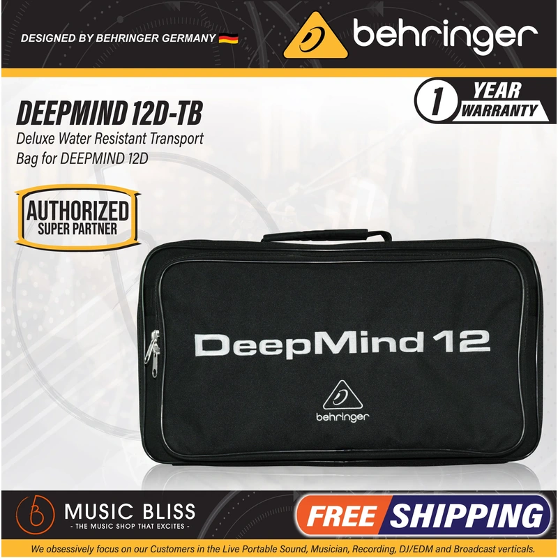 Behringer DeepMind 12D-TB Deluxe Water Resistant Transport Bag for DeepMind 12D
