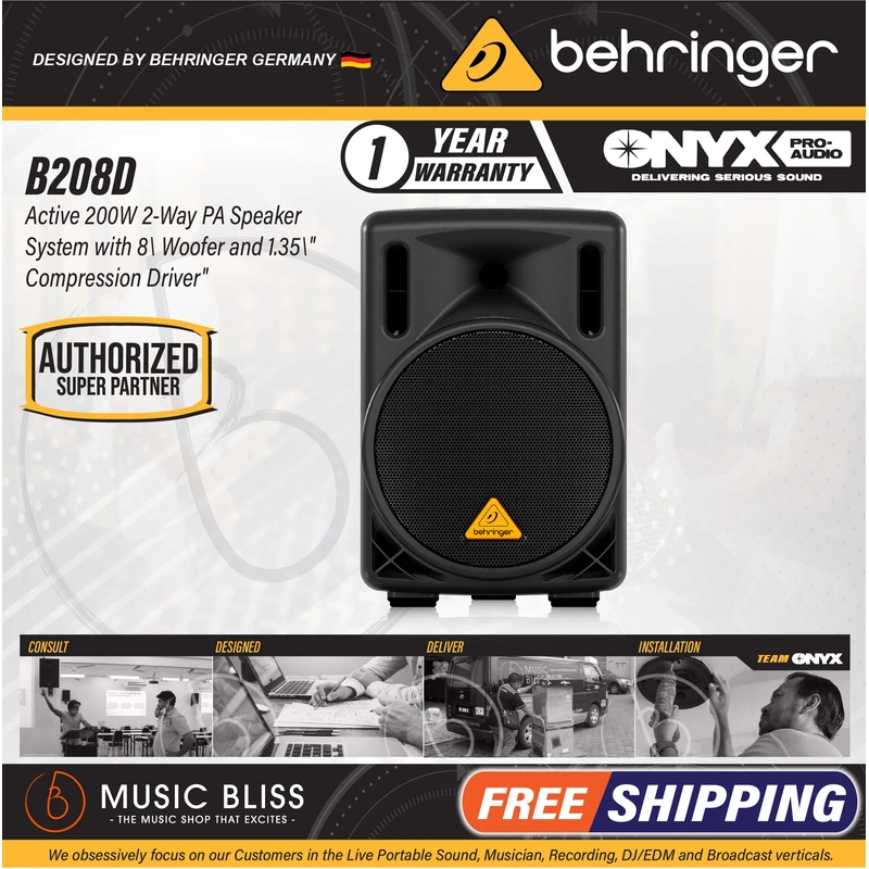 Behringer Eurolive B208D 200W 8" Powered Speaker