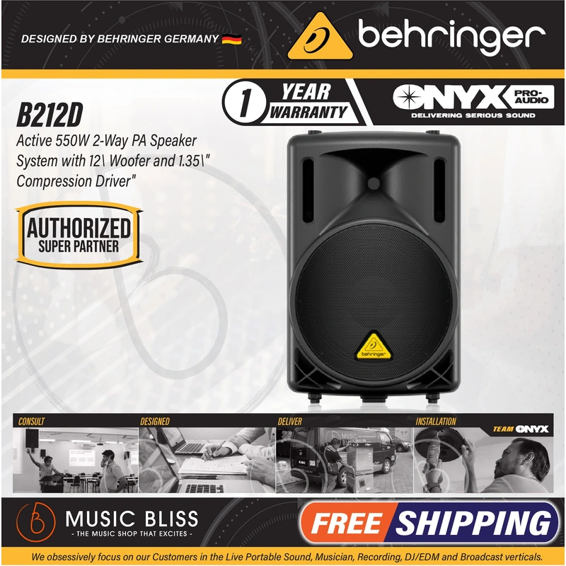 Behringer Eurolive B212D 550W 12" Powered Speaker