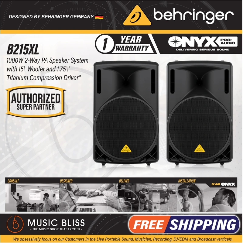Behringer Eurolive B215XL 1000-watt 15'' Passive Speaker - Pair