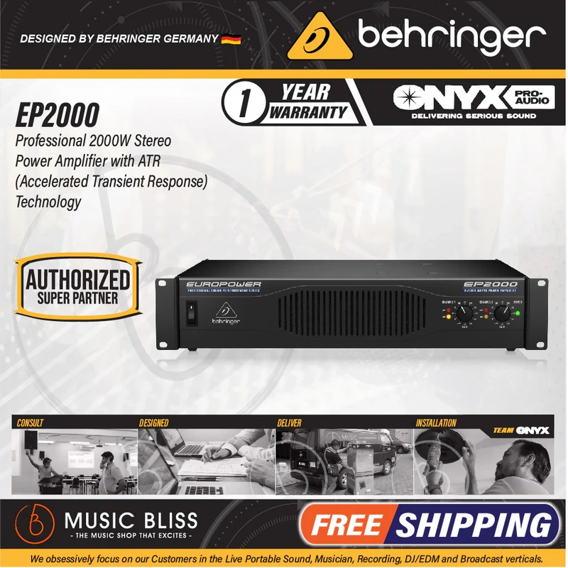 Behringer Europower EP2000 2-channel Power Amplifier