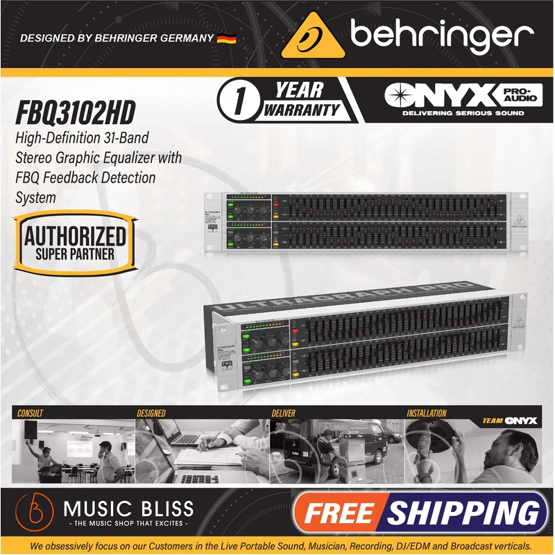 Behringer FBQ3102HD 31-band Stereo Graphic Equalizer