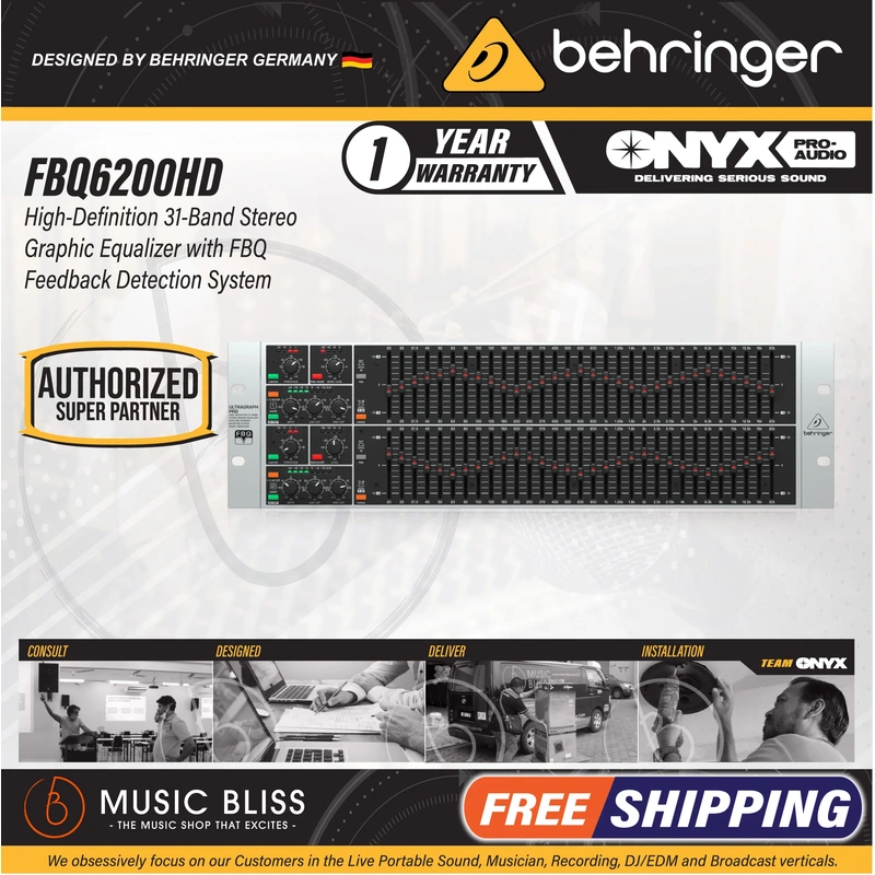 Behringer FBQ6200HD 31-band Stereo Graphic Equalizer