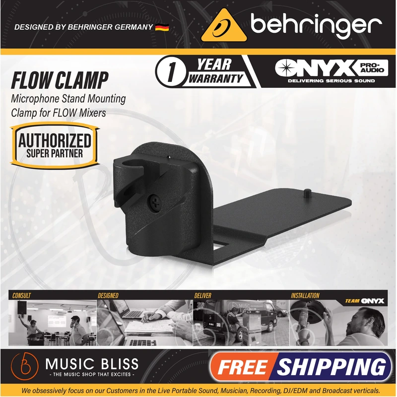 Behringer Flow Clamp Clamp for attaching a FLOW Mixer to a Mic-Stand