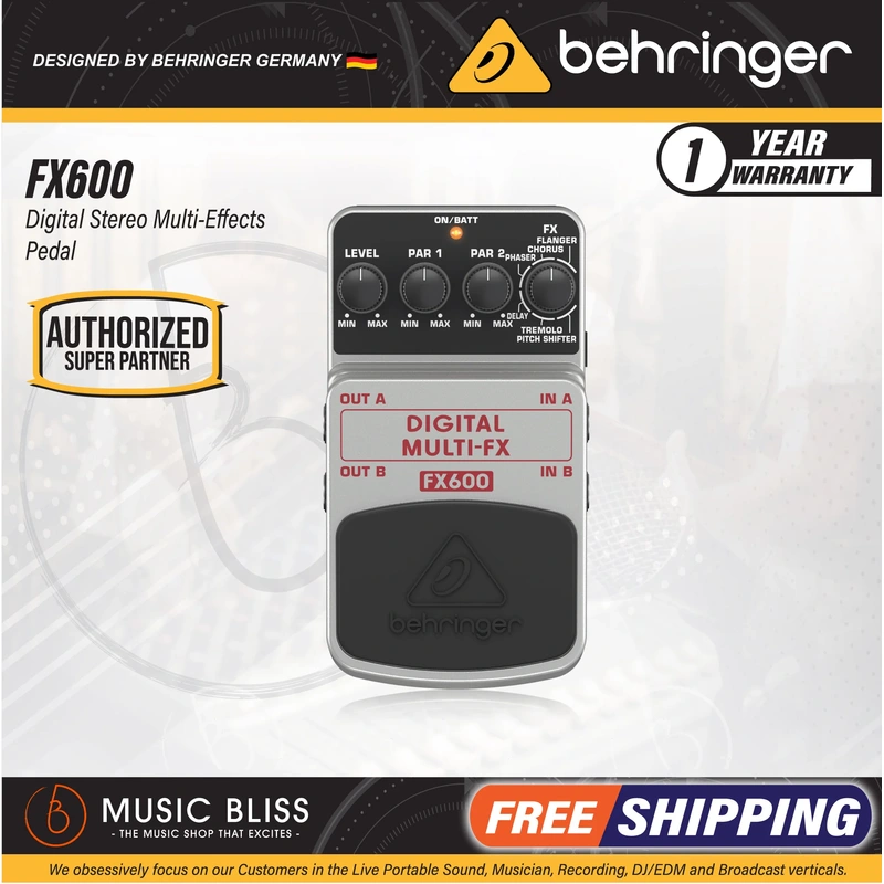 Behringer FX600 Digital Multi-FX Guitar Effects Pedal