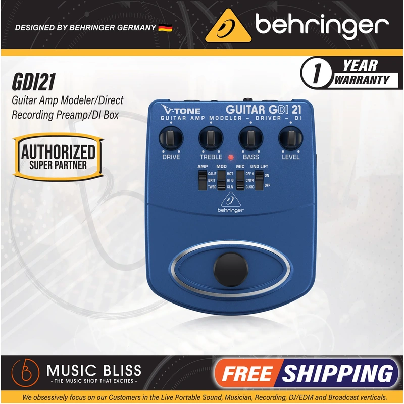 Behringer GDI21 V-Tone Guitar Driver DI Pedal