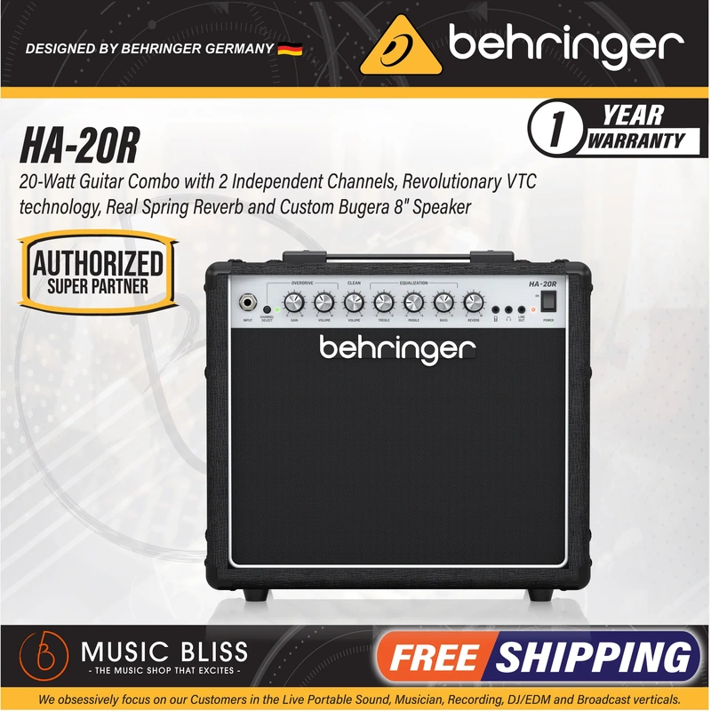 Behringer HA-20R 1x8" 20-watt Combo Amplifier
