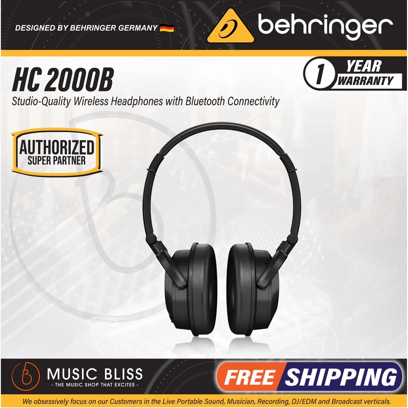 Behringer HC 2000B Studio-Quality Wireless Headphones with Bluetooth