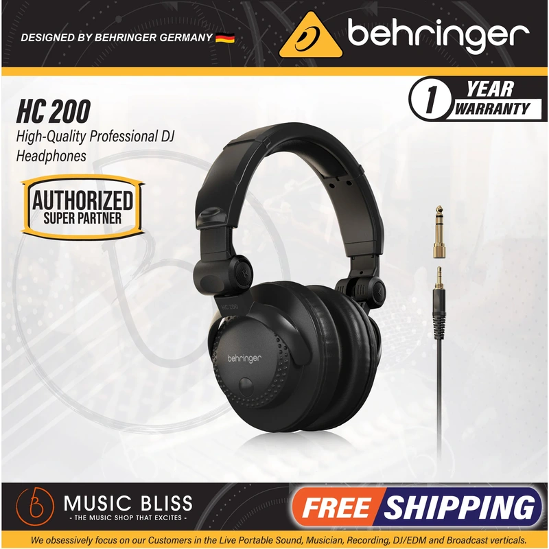 Behringer HC200 High-Quality Professional DJ Headphones