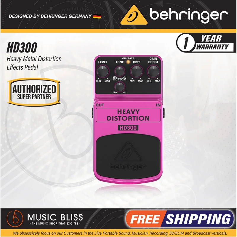Behringer HD300 Heavy Distortion Guitar Effects Pedal
