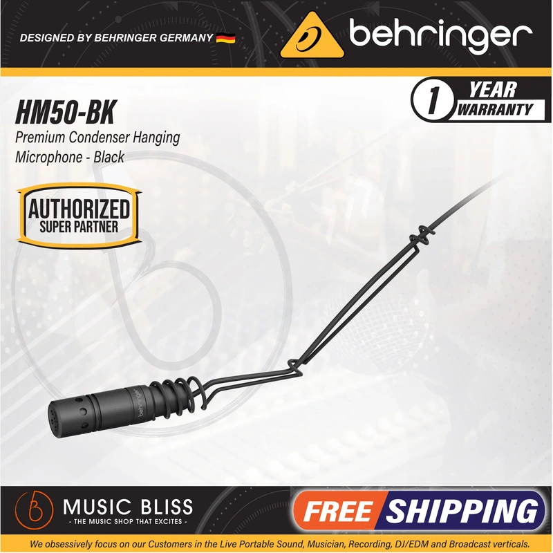 Behringer HM50 Condenser Hanging Microphone - Black