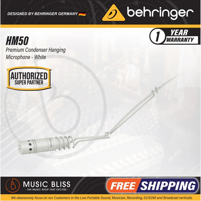 Behringer HM50 Condenser Hanging Microphone - White
