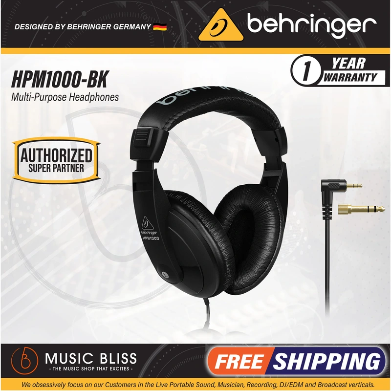 Behringer HPM1000-BK Multi-Purpose Headphones