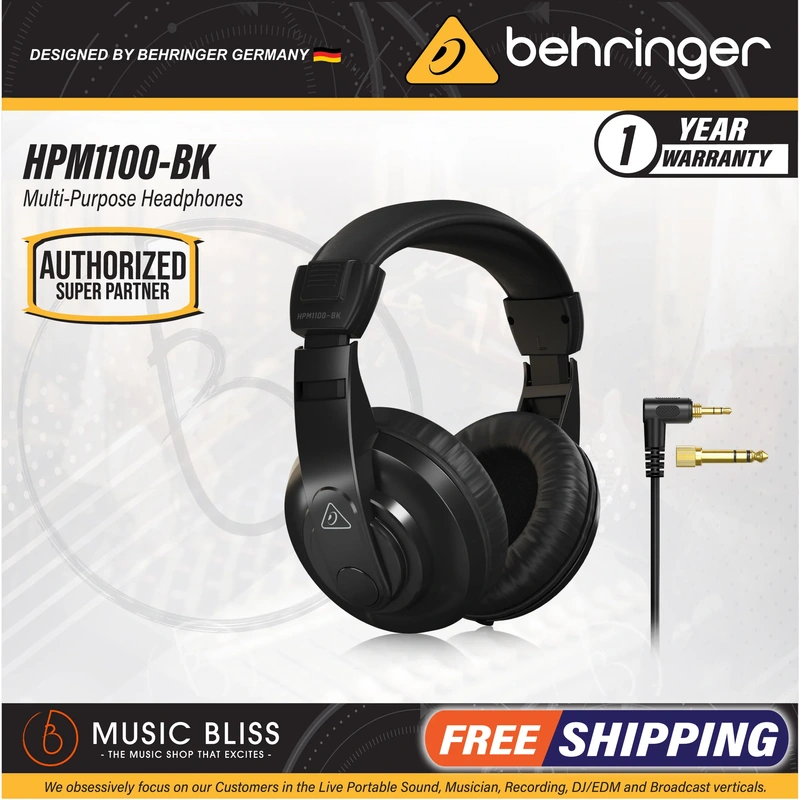 Behringer HPM1100 Multi-purpose Headphone Black