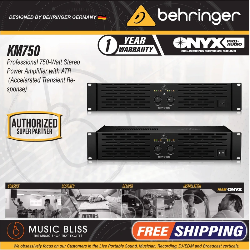 Behringer KM750 750-watt 2-channel Power Amplifier