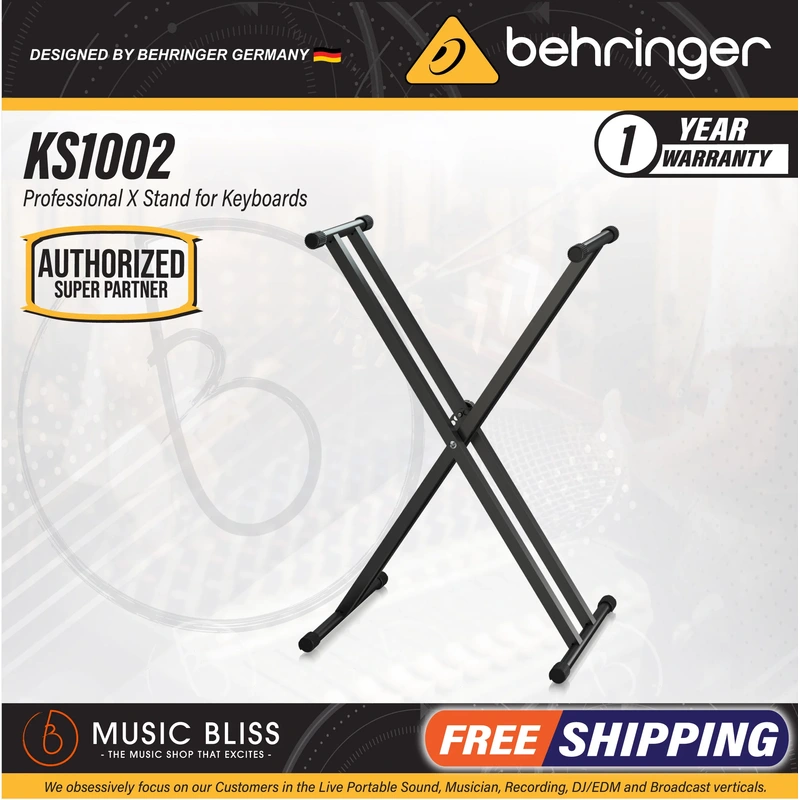 Behringer KS1002 Professional Double-braced X Stand for Keyboards