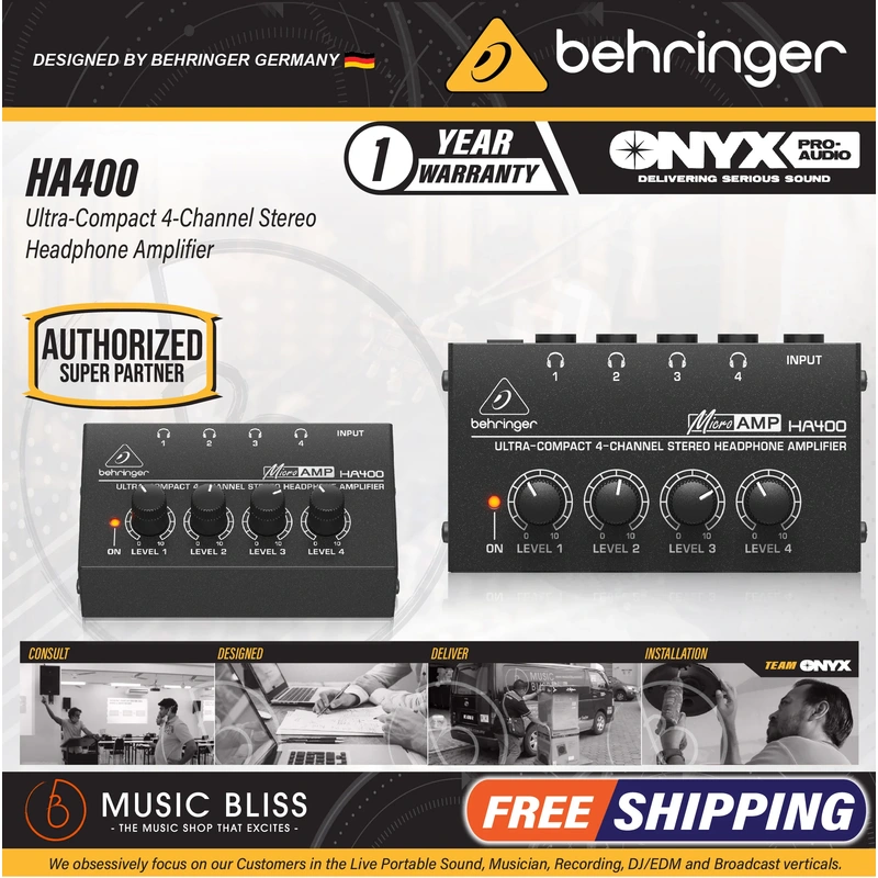 Behringer MicroAMP HA400 4-Channel Headphone Amplifier