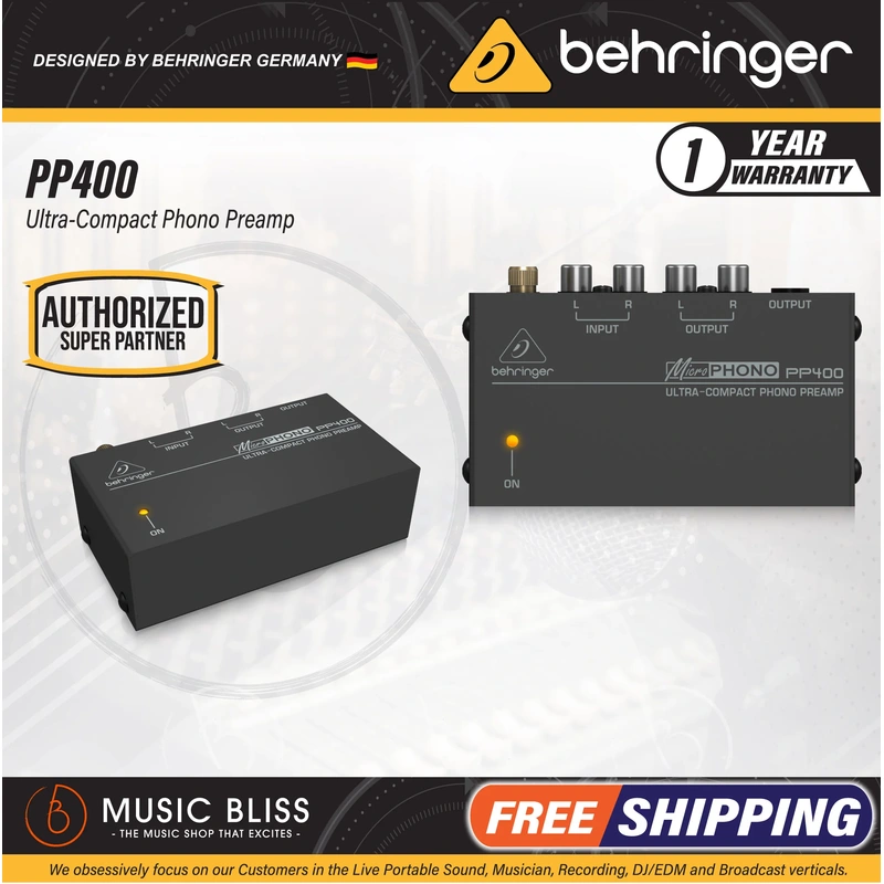 Behringer Microphono PP400 Phono Preamplifier