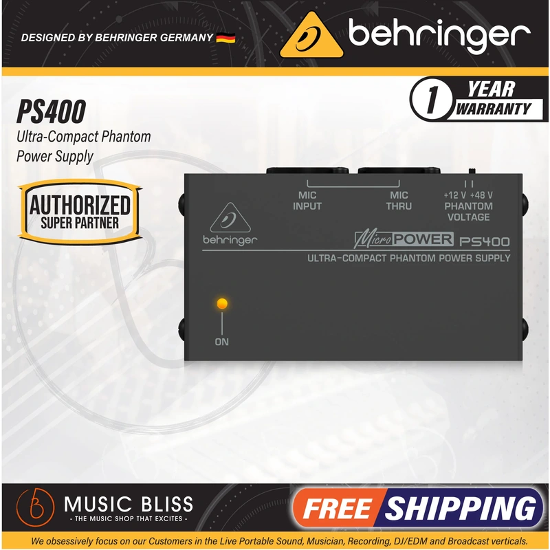 Behringer MicroPower PS400 Phantom Power Supply